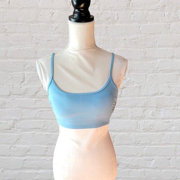 Xhilaration Bandeau Bikini Top in Pastel Blue with Spaghetti Straps  Size S - Picture 1 of 4